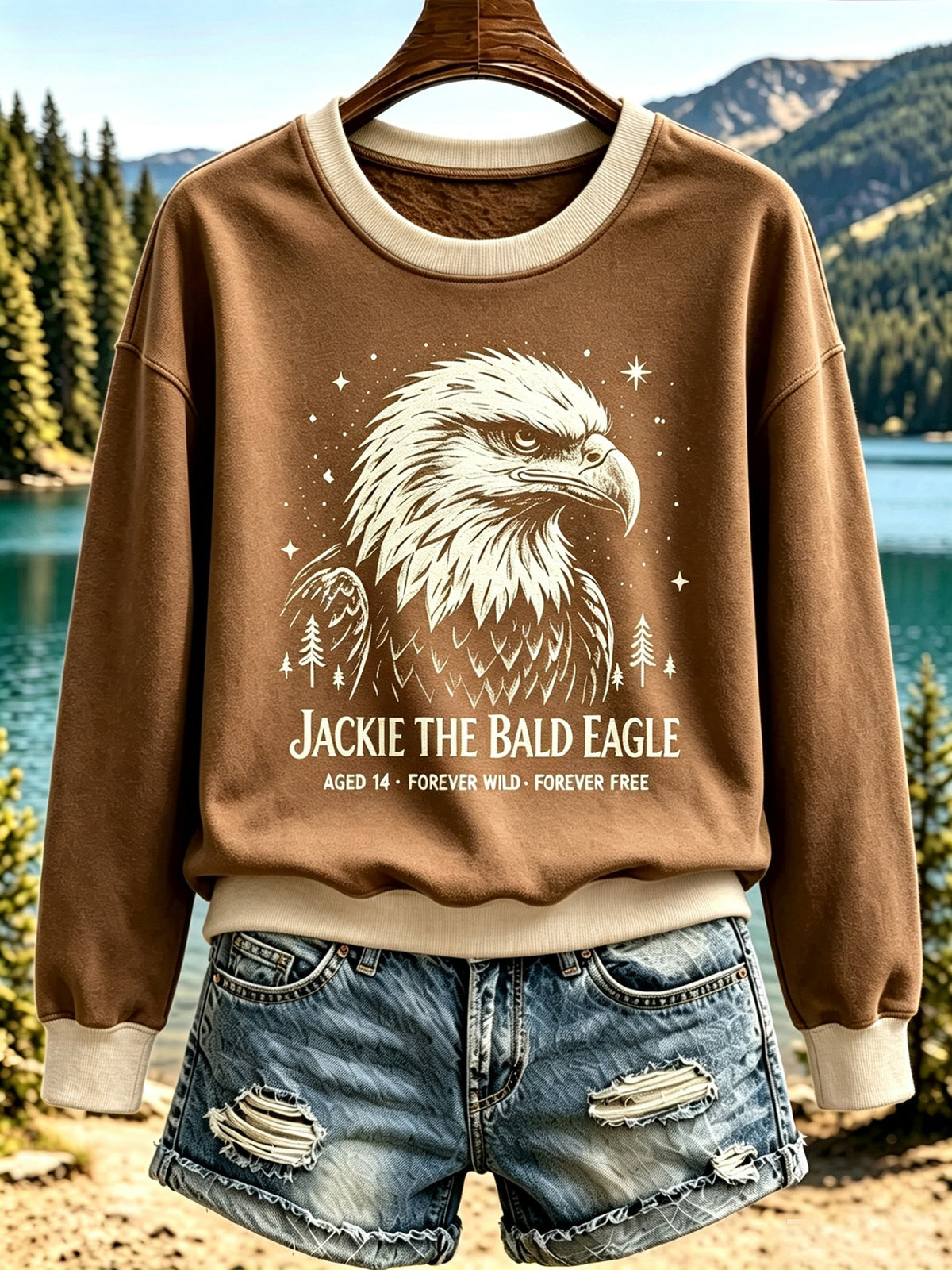 Women's Fly Free Jackie Print Casual Sweatshirt