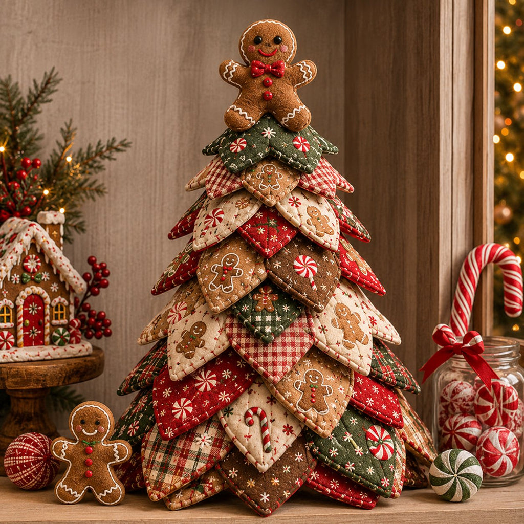 Gingerbread Man DIY Quilted Christmas Tree Kit