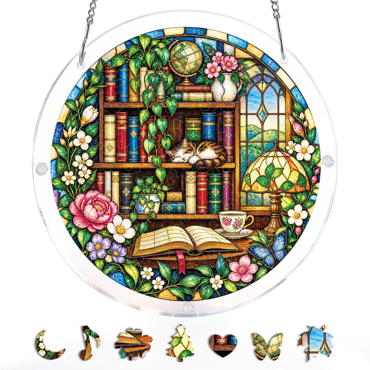 Garden Library Light Suncatcher-Acrylic Window Art