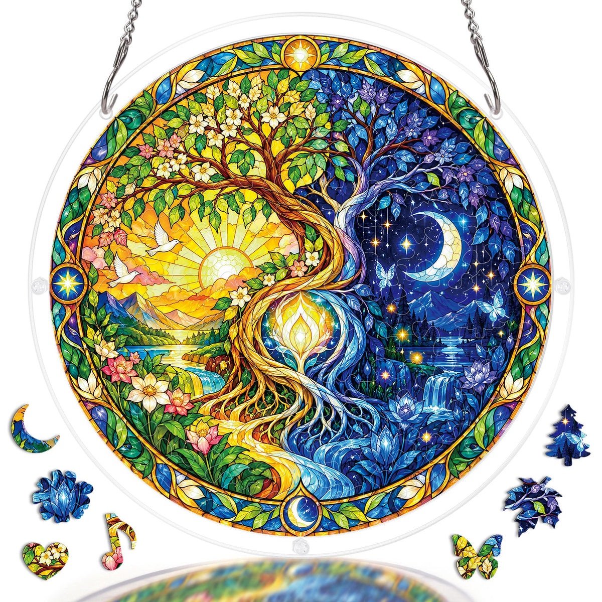 Celestial Tree of Life Light Suncatcher-Acrylic Window Art