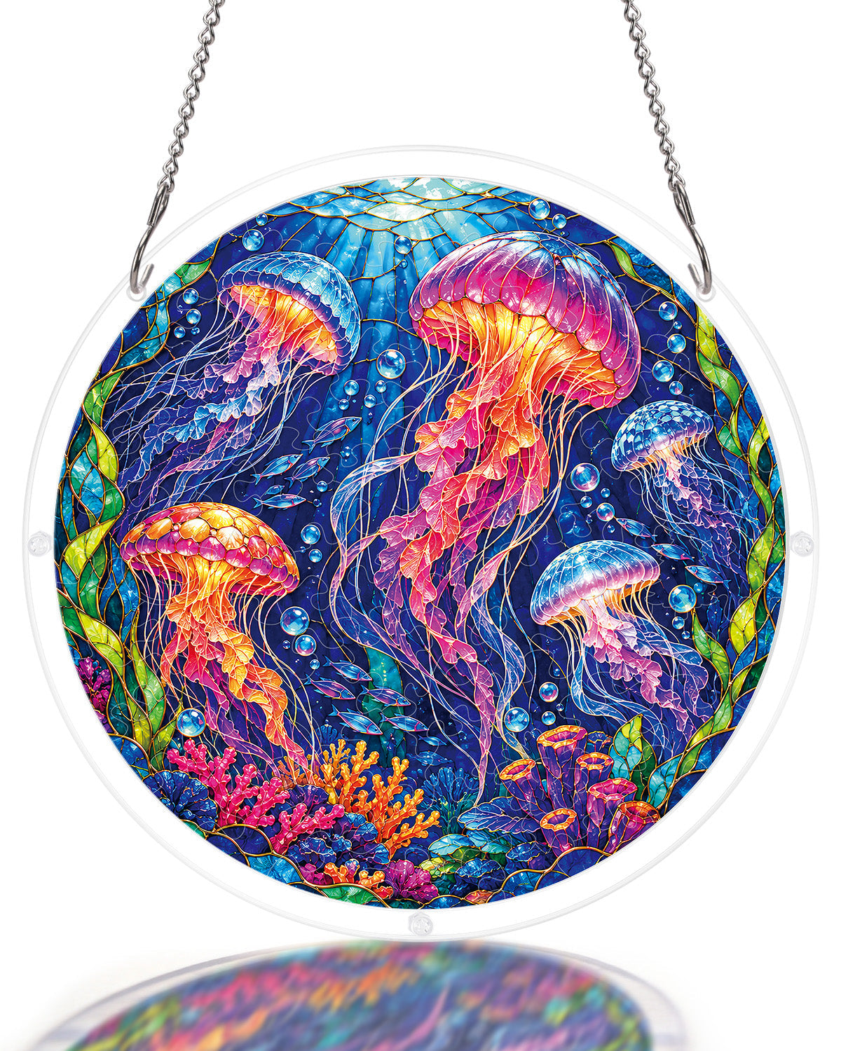 Jellyfish Fantasy Light Suncatcher-Acrylic Window Art