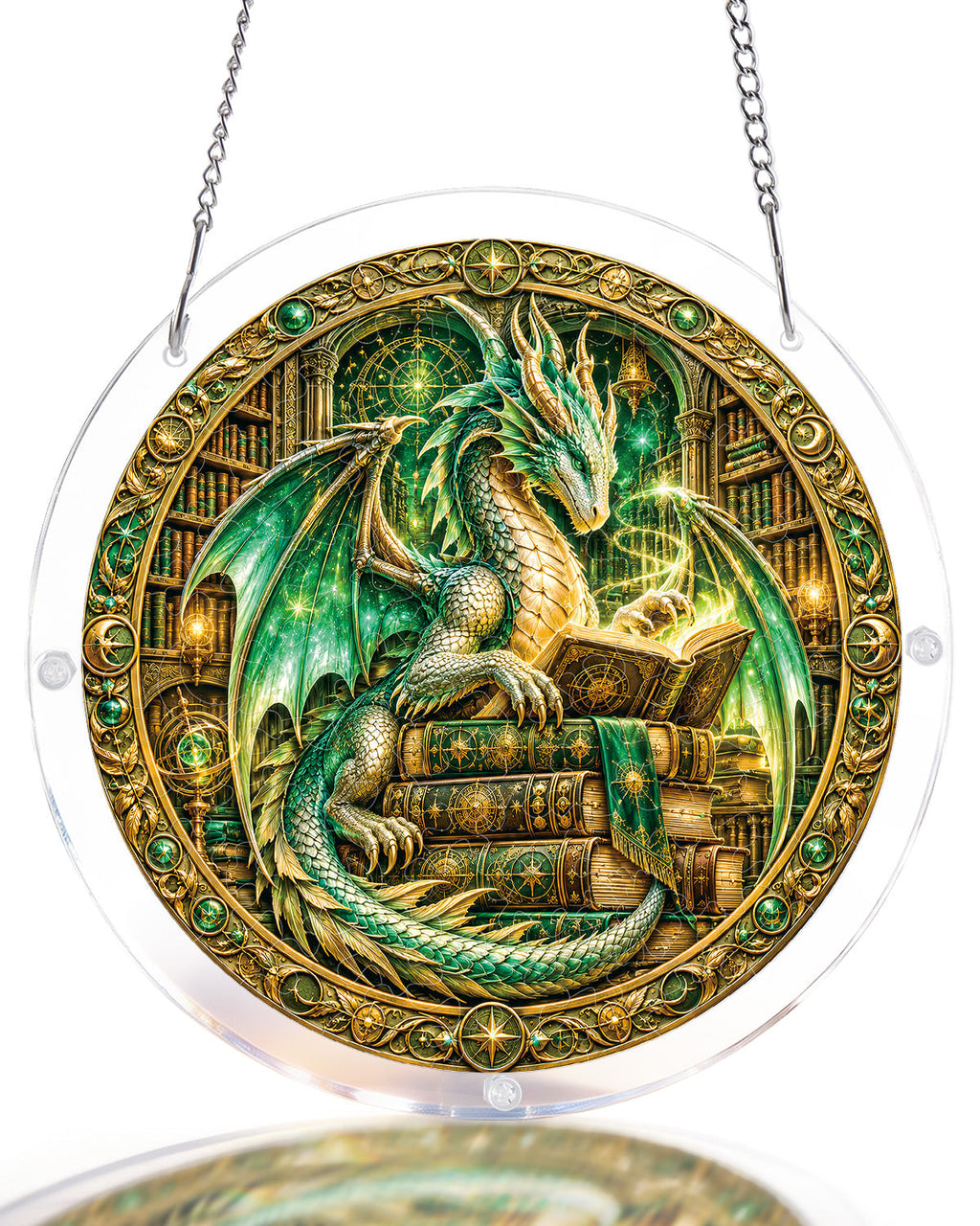 Emerald Dragon Light Suncatcher-Acrylic Window Art