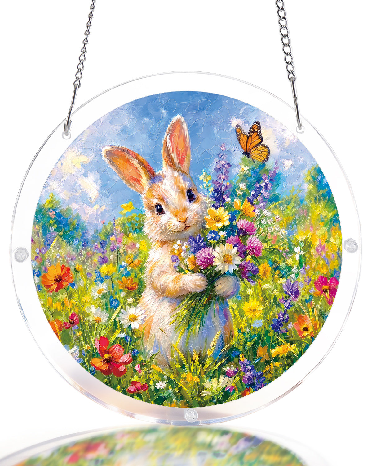 Blossom Bunny Light Suncatcher-Acrylic Window Art