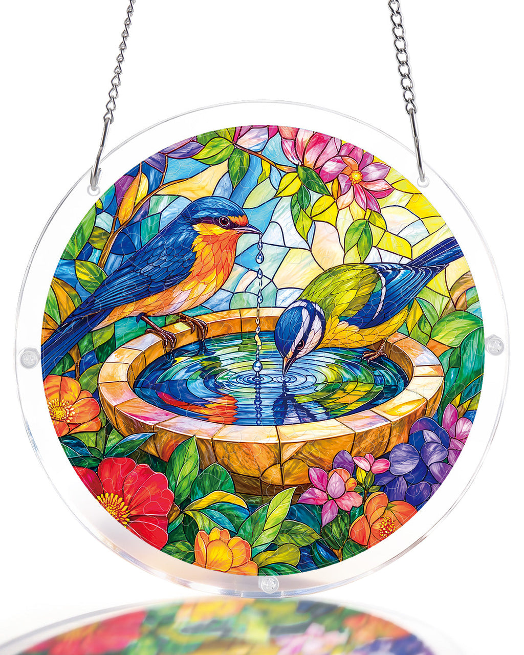 Enchanted Garden Oasis Light Suncatcher-Acrylic Window Art