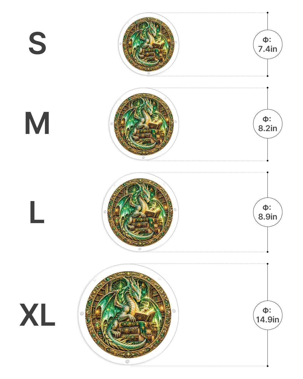 Emerald Dragon Light Suncatcher-Acrylic Window Art