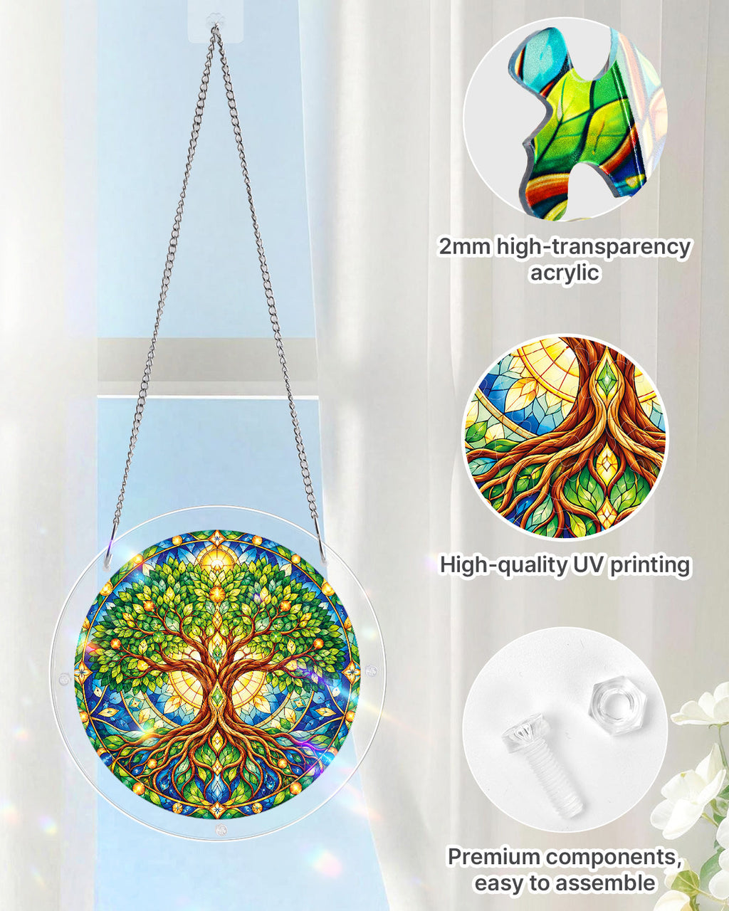 Tree of Life Light Suncatcher-Acrylic Window Art
