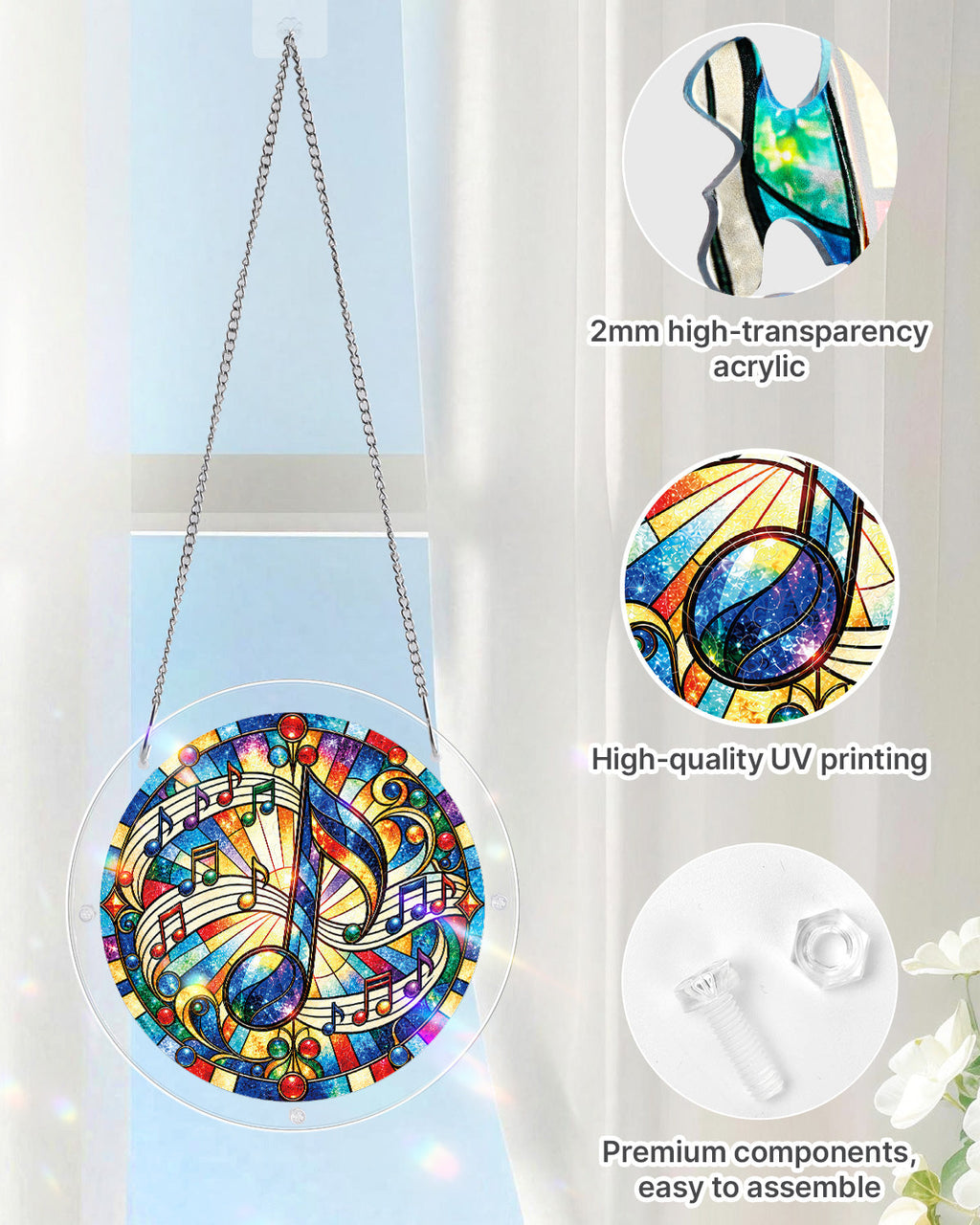 Colorful Symphony Light Suncatcher-Acrylic Window Art