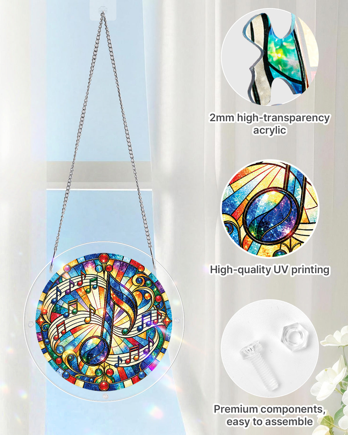 Colorful Symphony Light Suncatcher-Acrylic Window Art