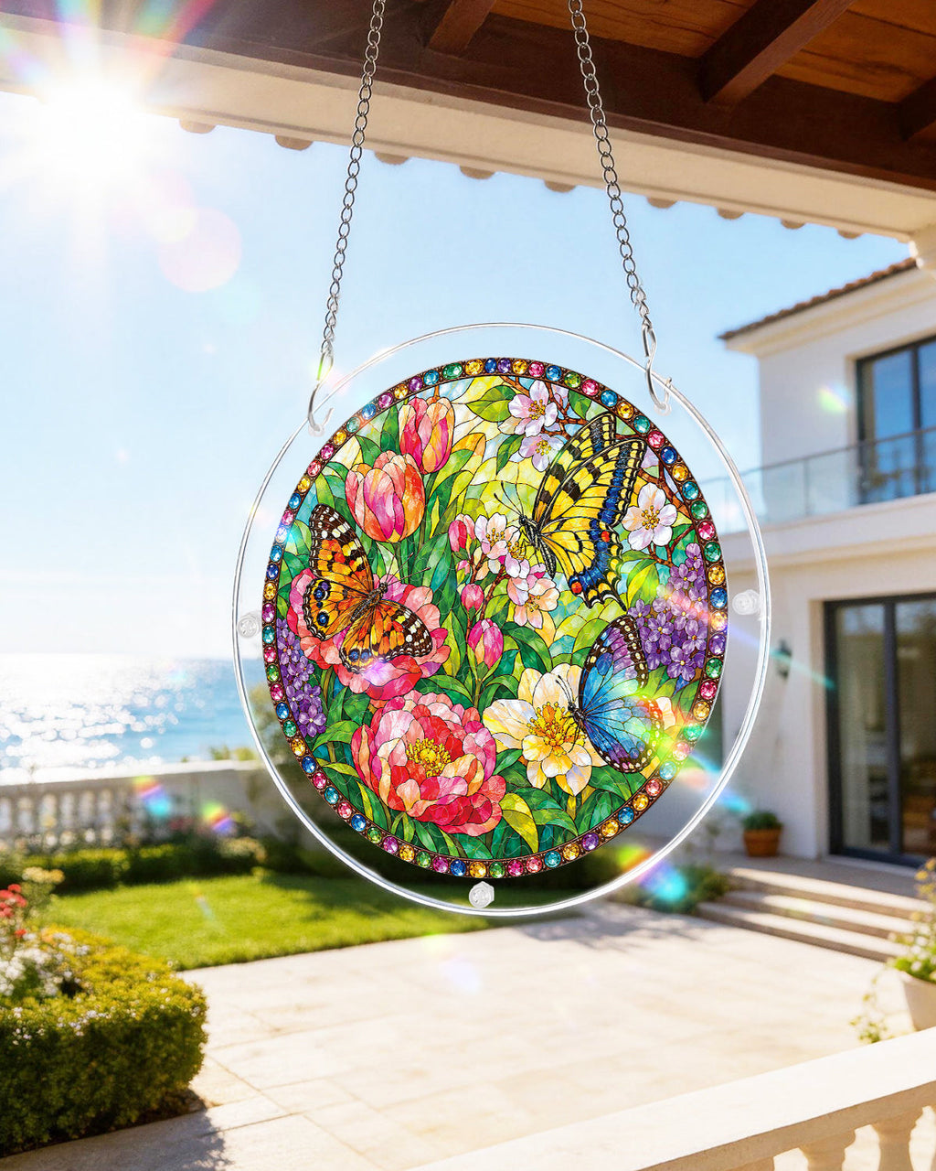 Butterfly Garden Light Suncatcher-Acrylic Window Art