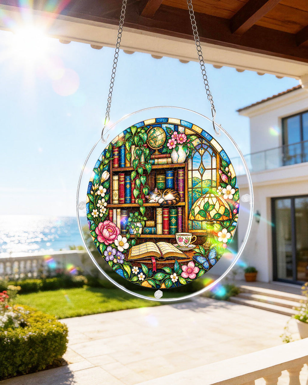 Garden Library Light Suncatcher-Acrylic Window Art