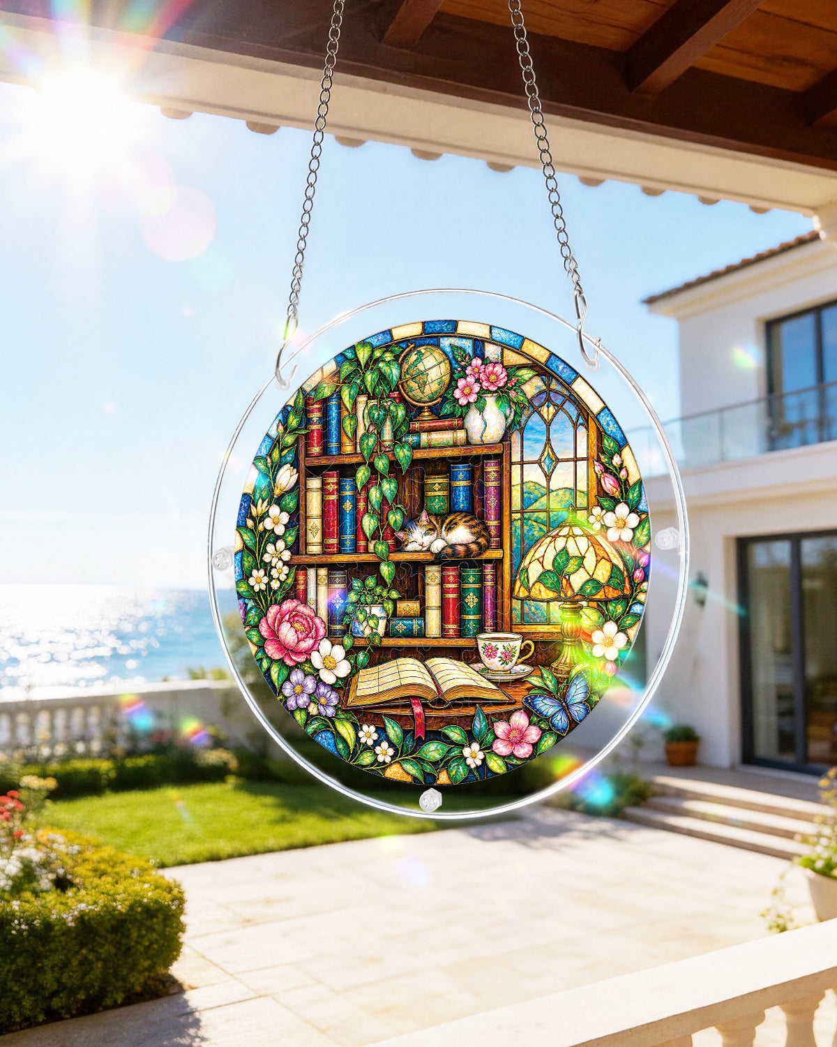Garden Library Light Suncatcher-Acrylic Window Art