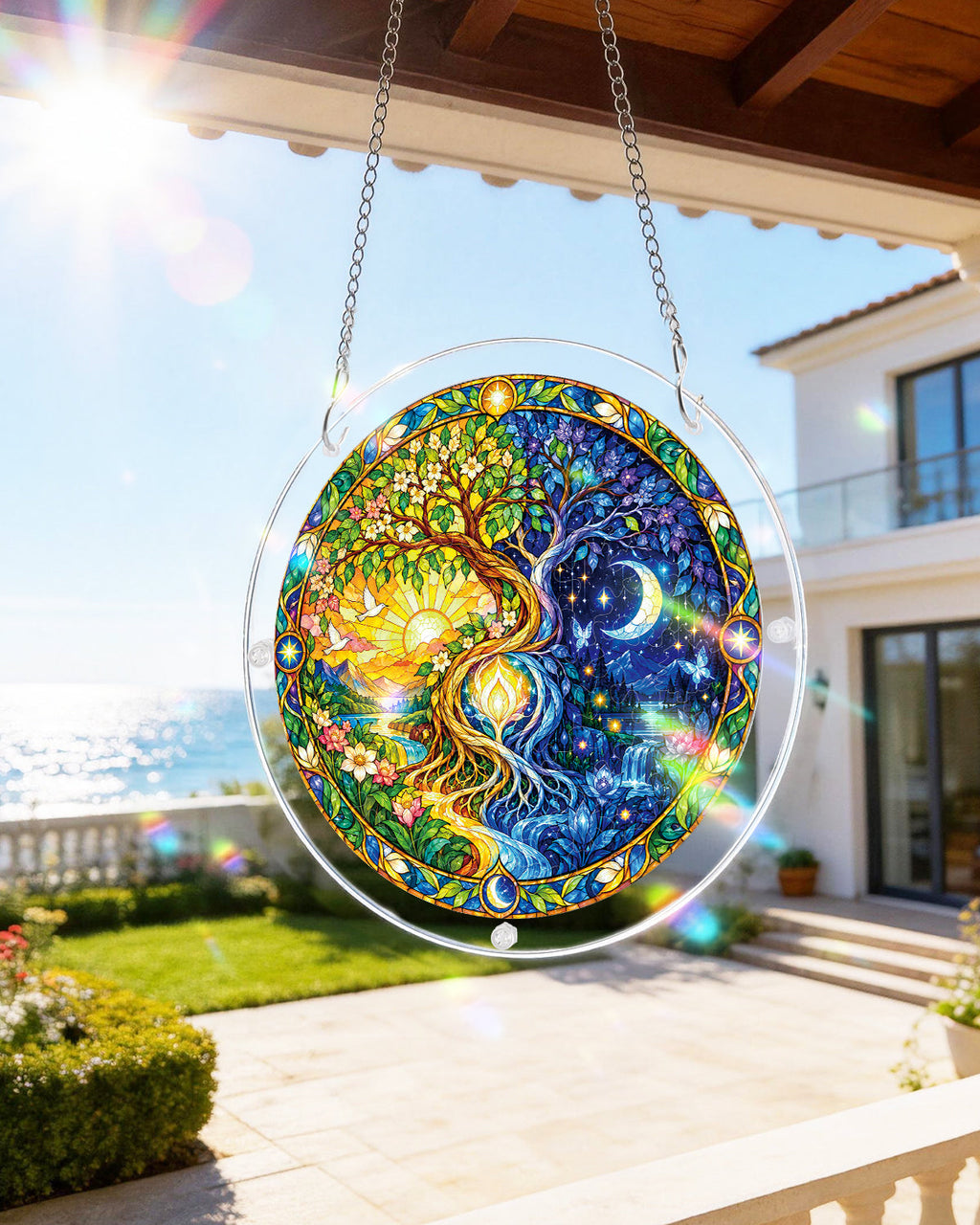 Celestial Tree of Life Light Suncatcher-Acrylic Window Art
