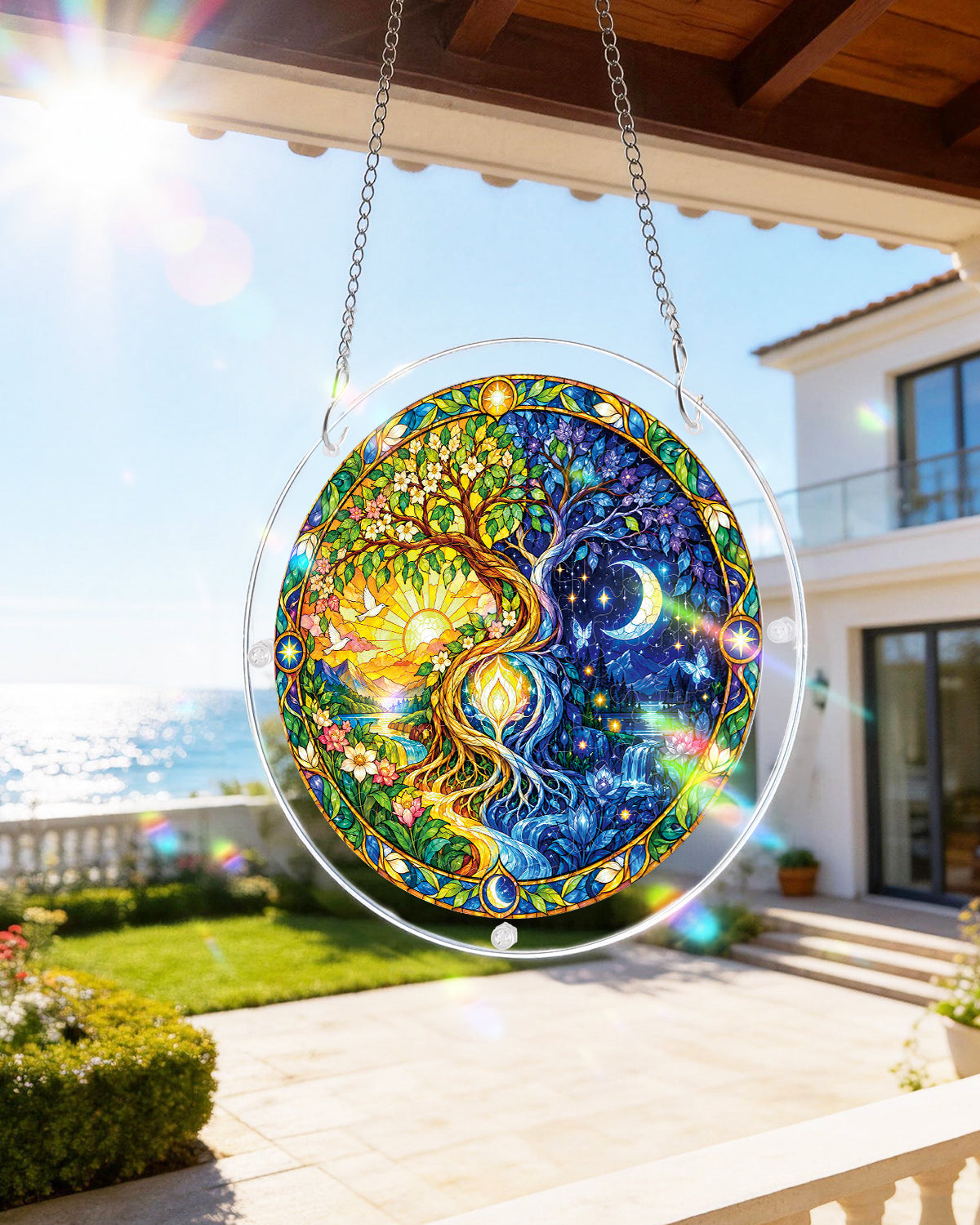 Celestial Tree of Life Light Suncatcher-Acrylic Window Art