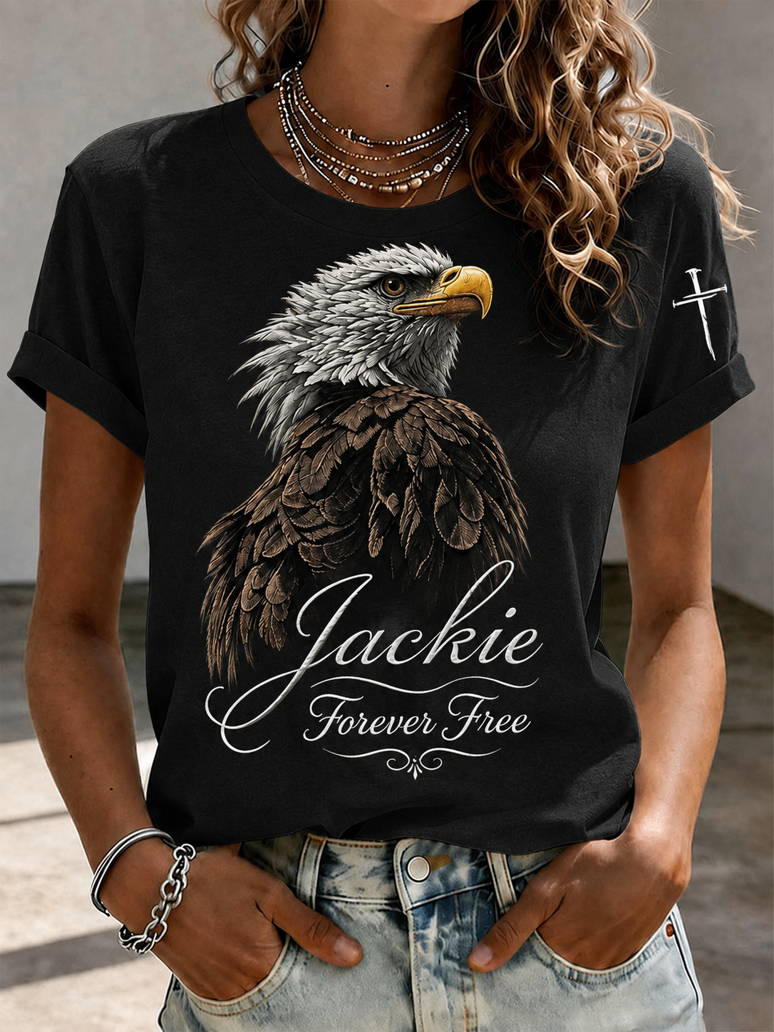 Brave The Storm Jackie Fly Free Oatmeal Graphic T Shirt