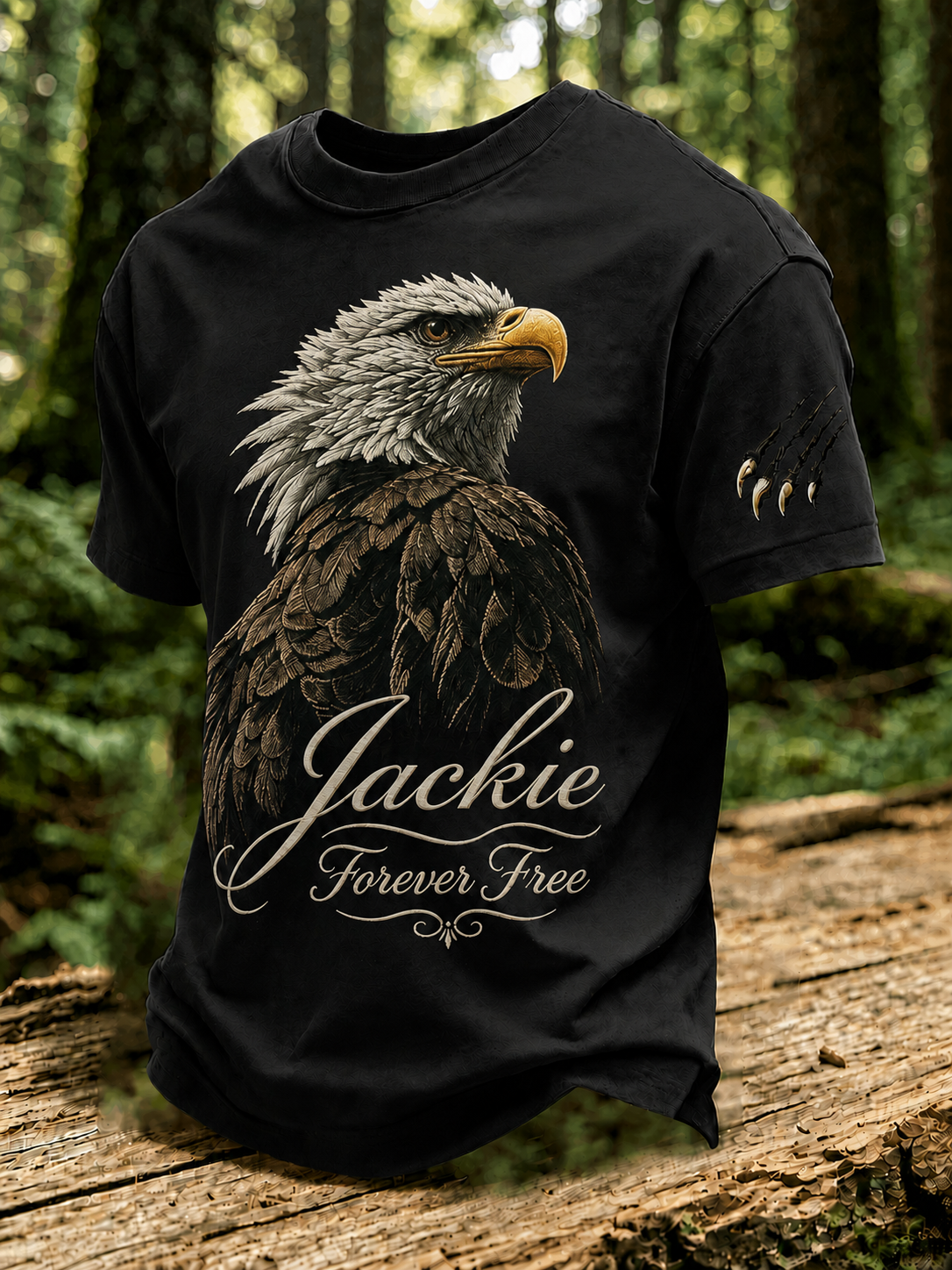 Men'S Forever Over Big Bear, Fly Free Jackie Printed Short-Sleeve T-Shirt