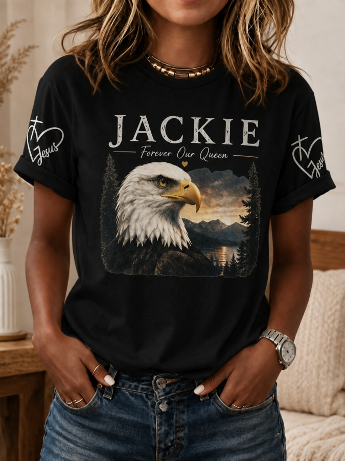 Women'S Forever Over Big Bear, Fly Free Jackie Printed Casual Top