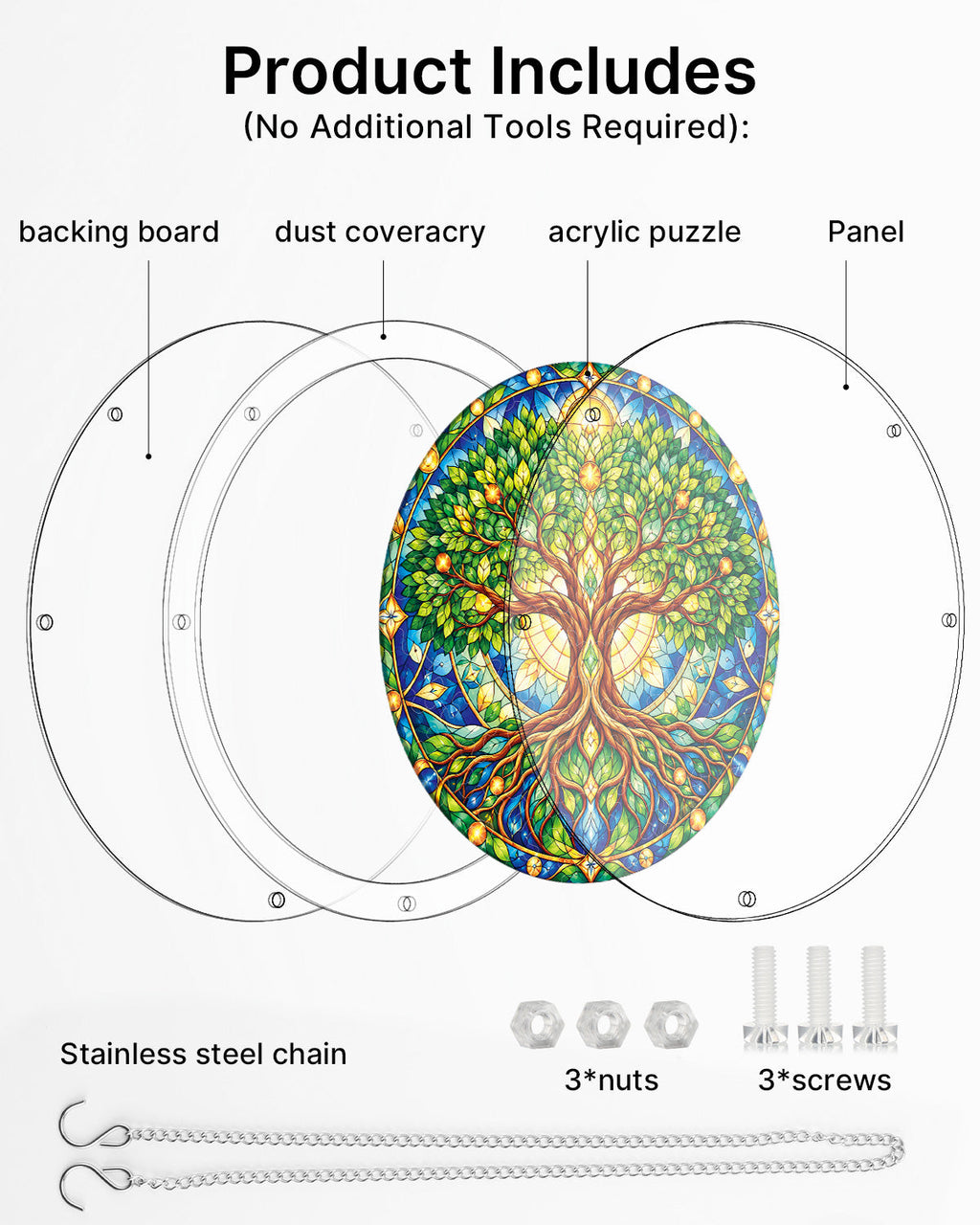 Tree of Life Light Suncatcher-Acrylic Window Art