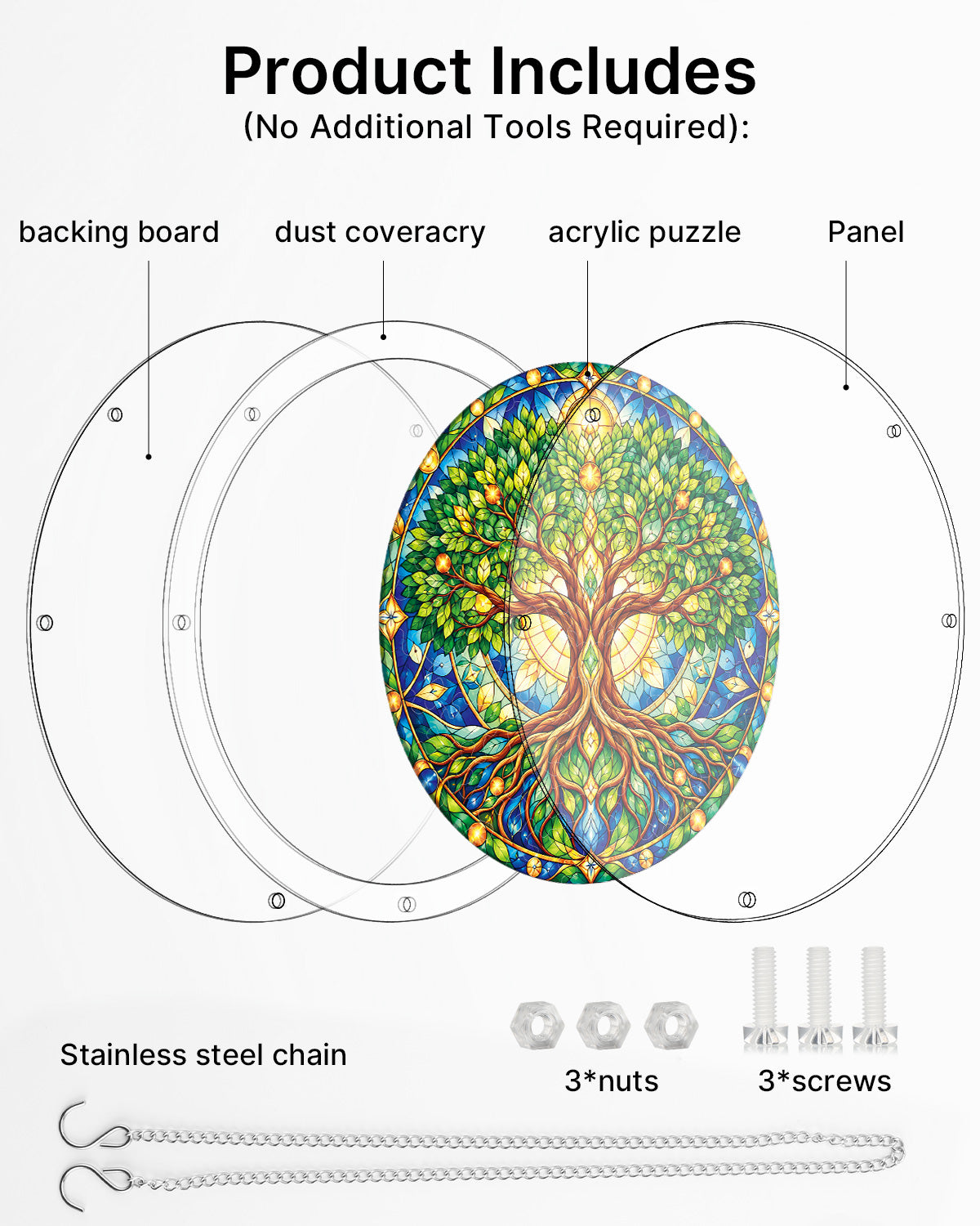 Tree of Life Light Suncatcher-Acrylic Window Art