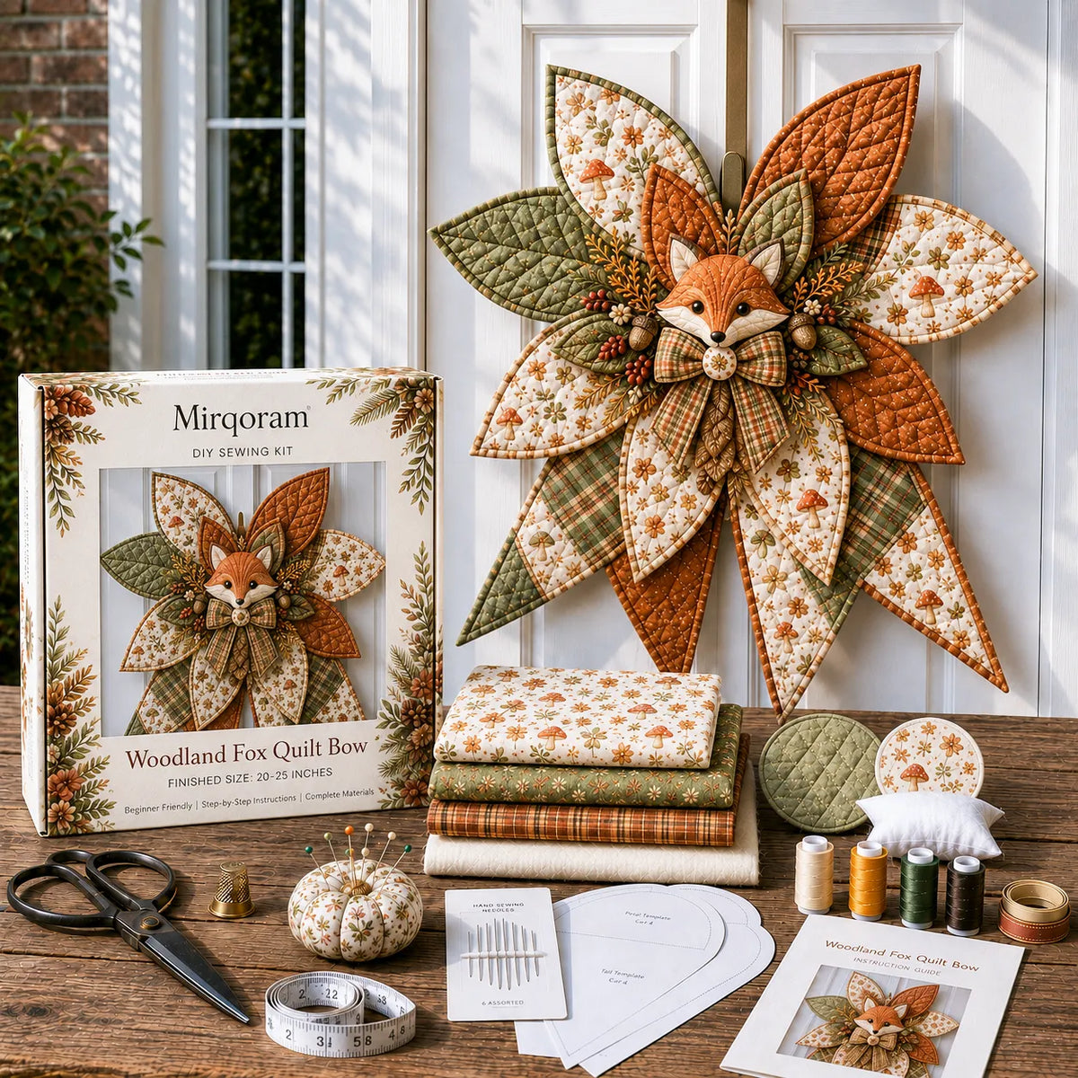 Hummingbird - Handmade Quilted Door Bow DIY Sewing Kit