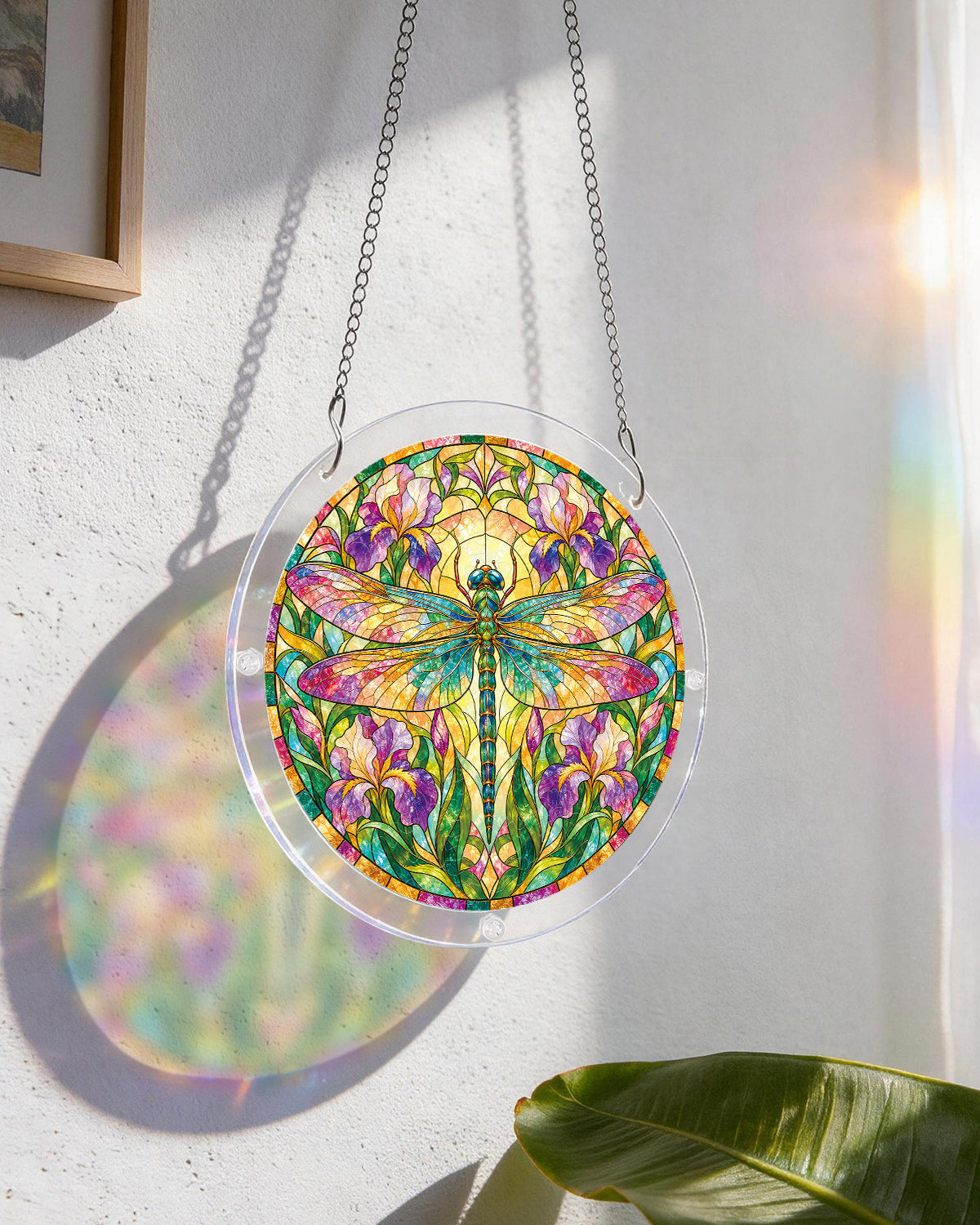 Iridescent Dragonfly Light Suncatcher-Acrylic Window Art
