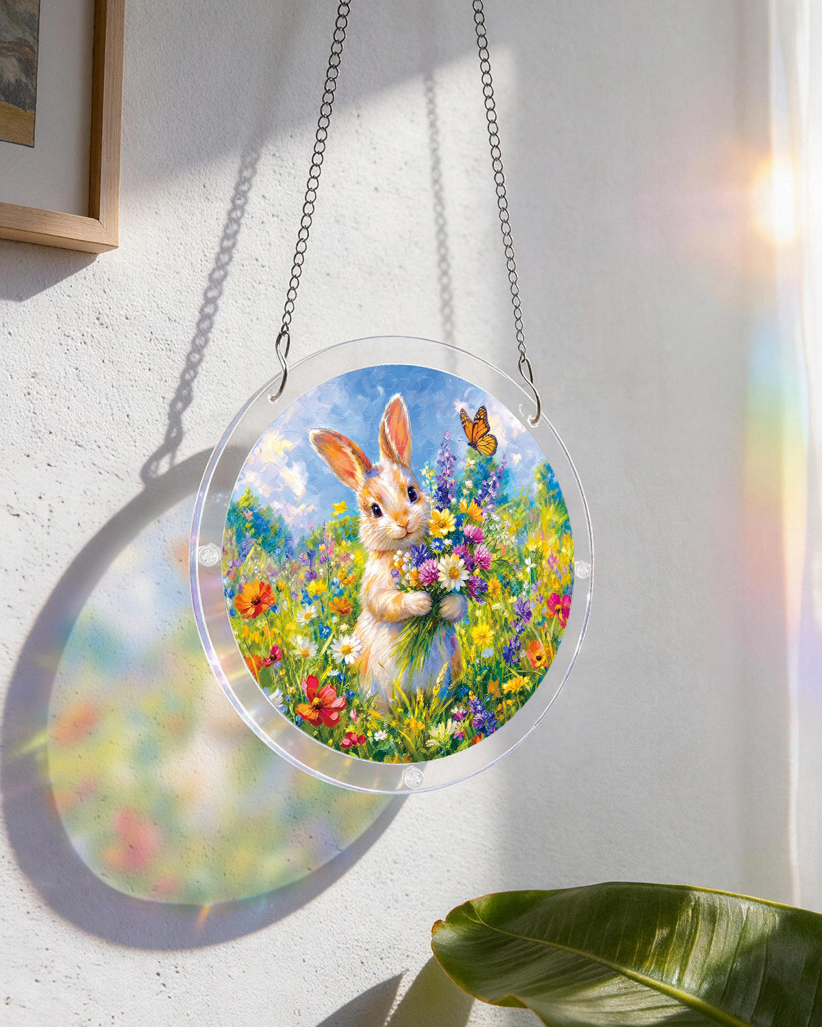 Blossom Bunny Light Suncatcher-Acrylic Window Art