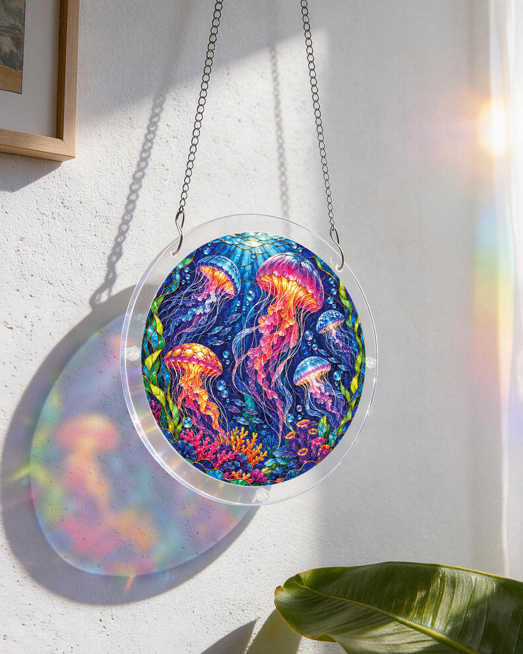 Jellyfish Fantasy Light Suncatcher-Acrylic Window Art