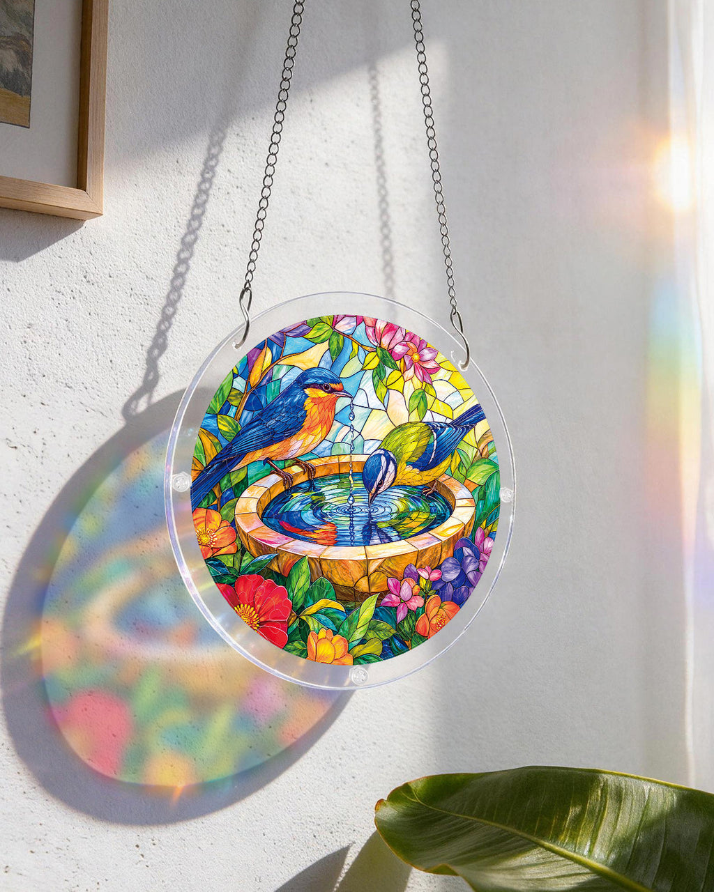 Enchanted Garden Oasis Light Suncatcher-Acrylic Window Art