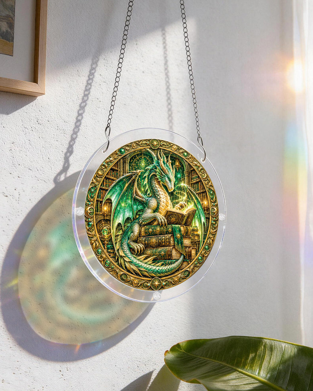 Emerald Dragon Light Suncatcher-Acrylic Window Art