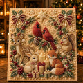 Framed Forest Xmas Critters - Pearls Painting Kit DIY Christmas Diamond Painting Pearl Dot Crafts 20x20CM