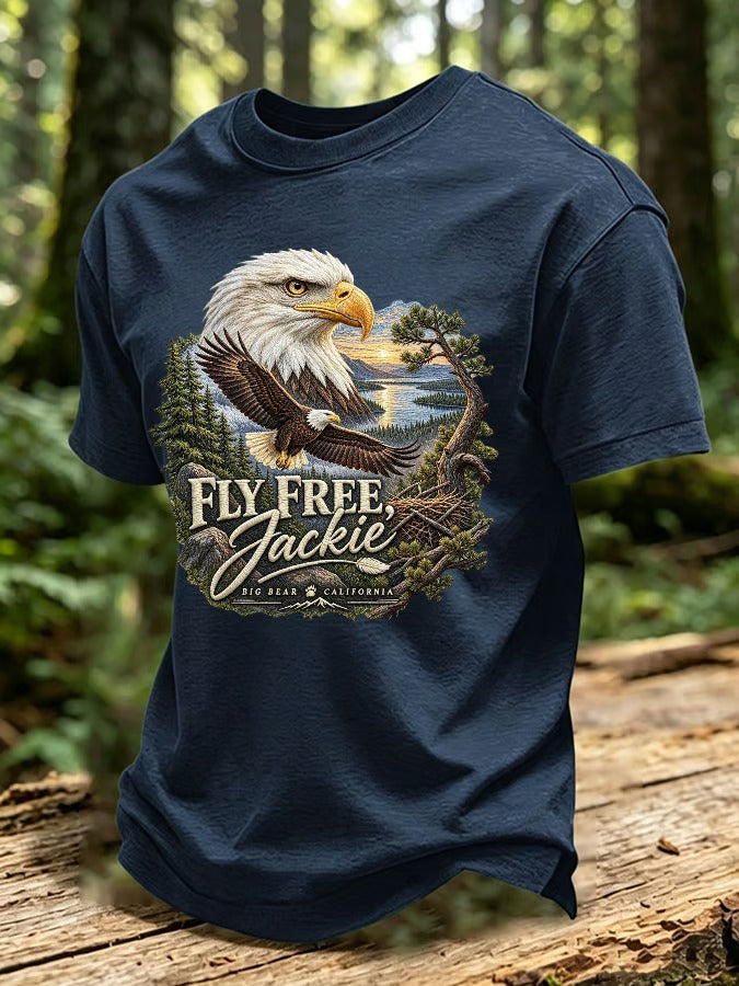 Men'S Eagle Printed Short-Sleeve T-Shirt
