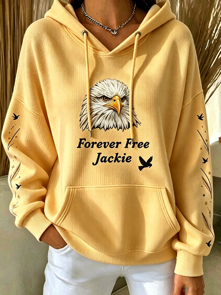 Women's Animal Print Casual Hooded Sweatshirt