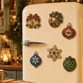 🎄DIY Diamond Painting Christmas Magnets – Sparkling Handmade Refrigerator Magnets for Holiday Decor, Crafts & Gifts