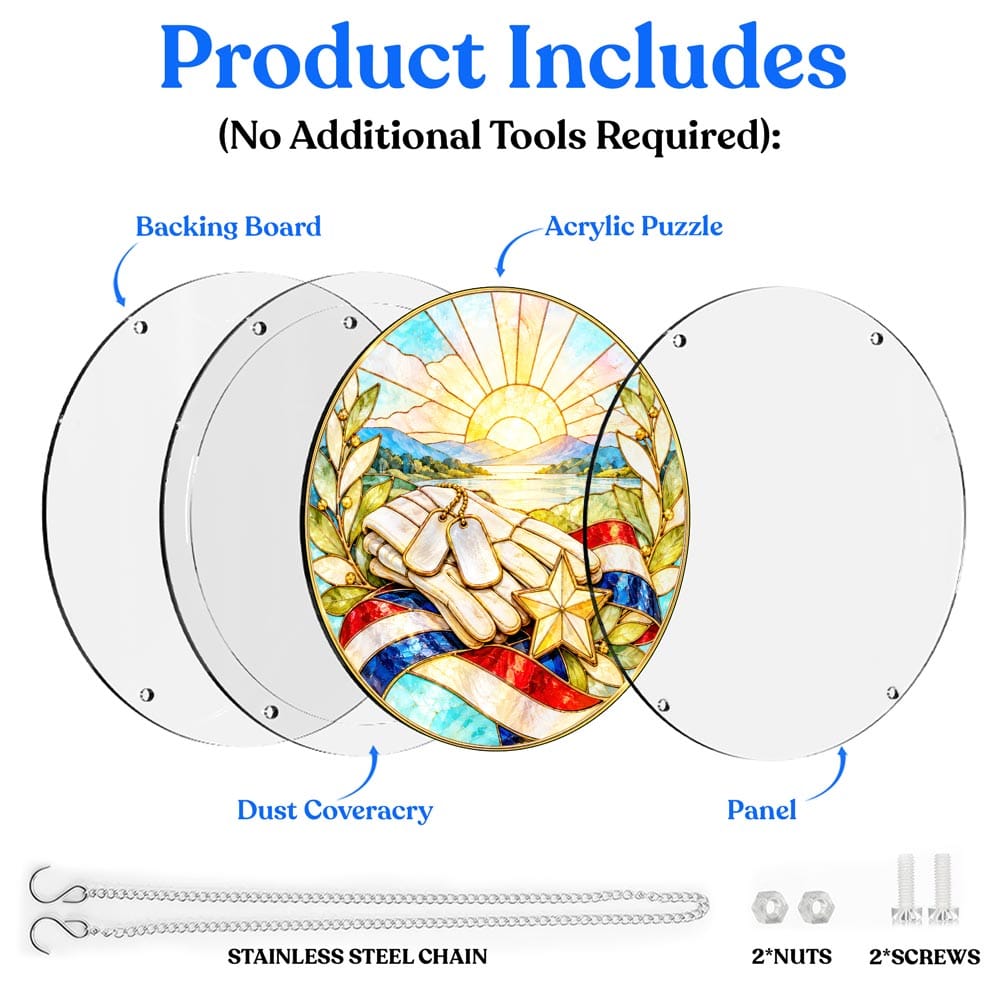 Acrylic Jigsaw Puzzle Suncatcher - Service Keepsake