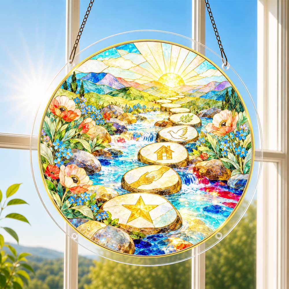 Acrylic Jigsaw Puzzle Suncatcher - The Path They Made