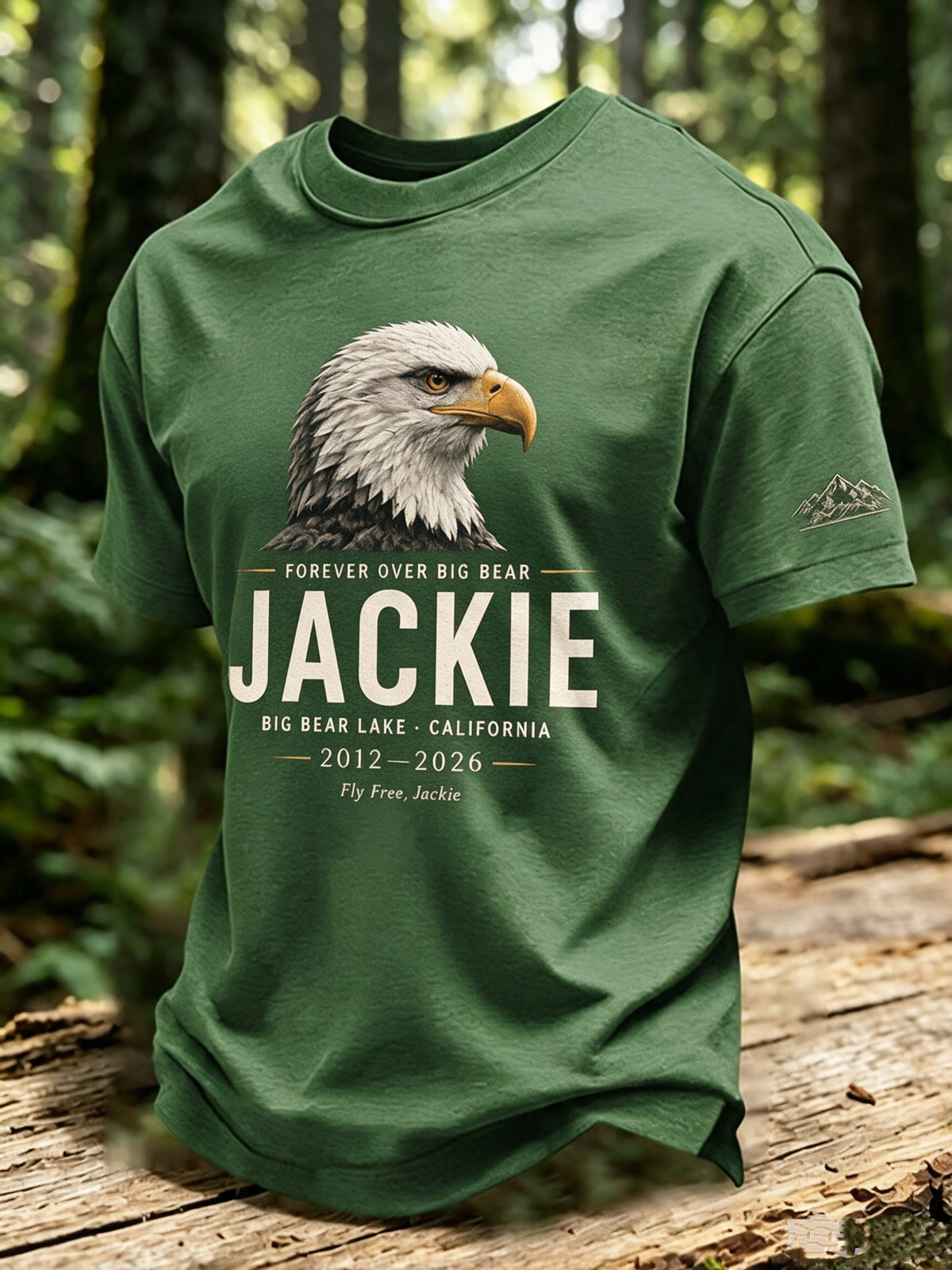 Men'S Forever Over Big Bear, Fly Free Jackie Printed Short-Sleeve T-Shirt