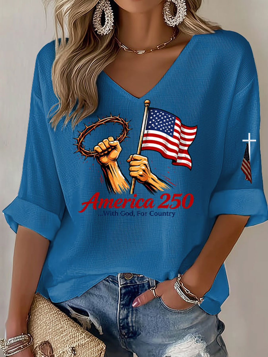 USA 250 Christian Patriotic Casual T-Shirt