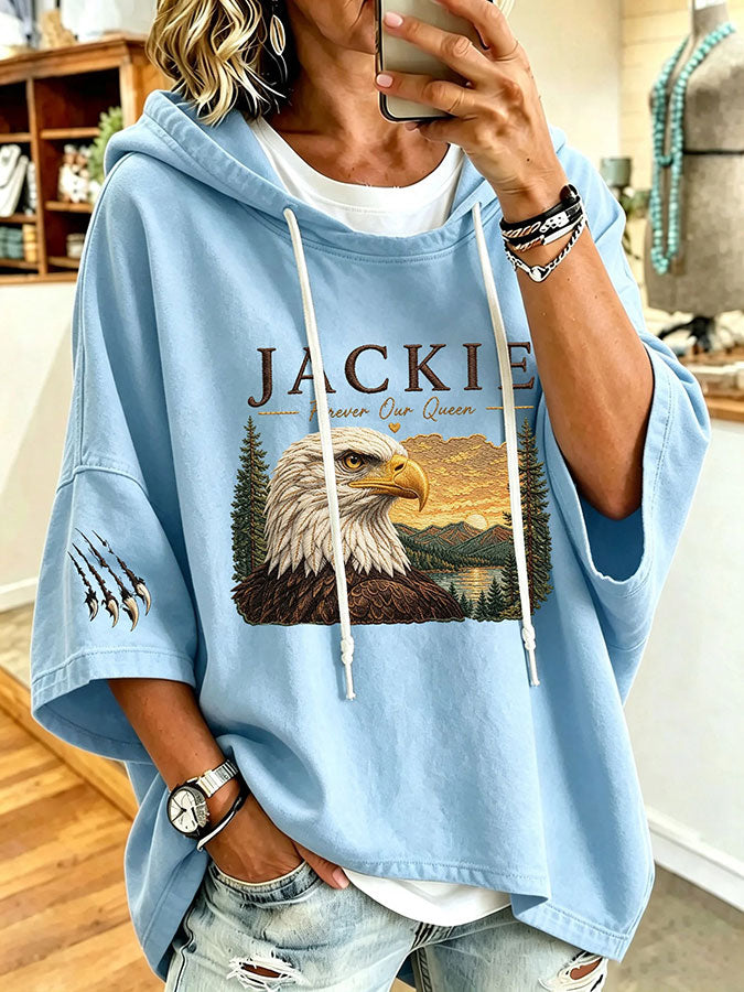 Women'S Eagle Print Hoodie