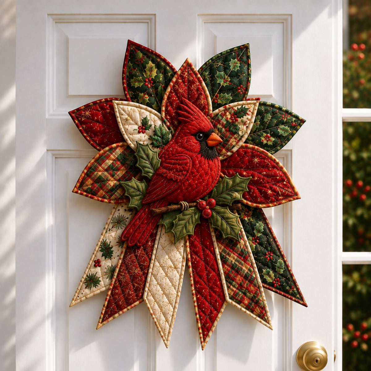 Peppermint Gingerbread Cheer - Oversized Christmas Character Quilted Door Hanger Sewing Kit