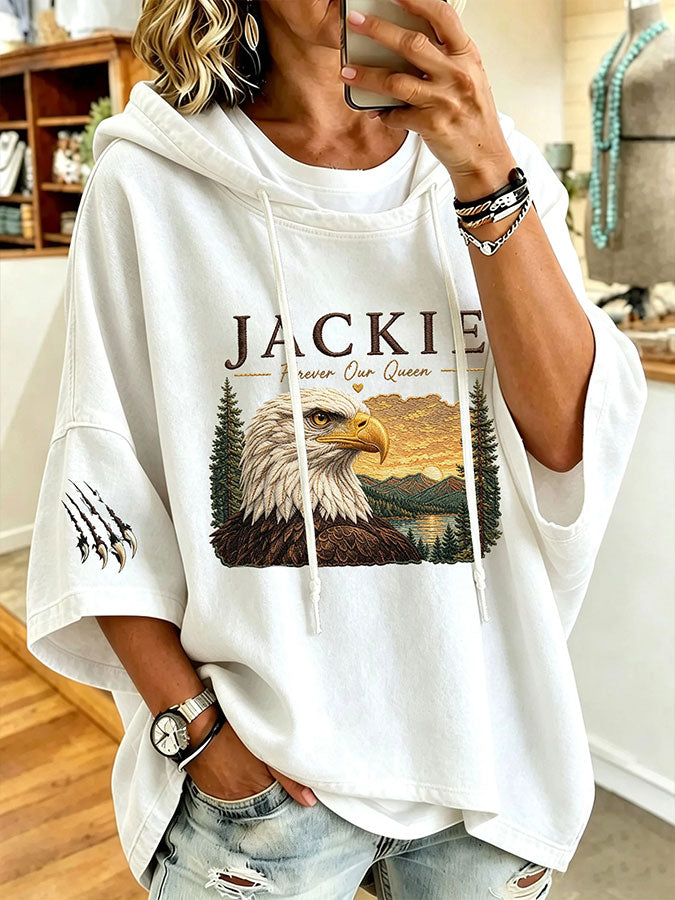 Women'S Eagle Print Hoodie