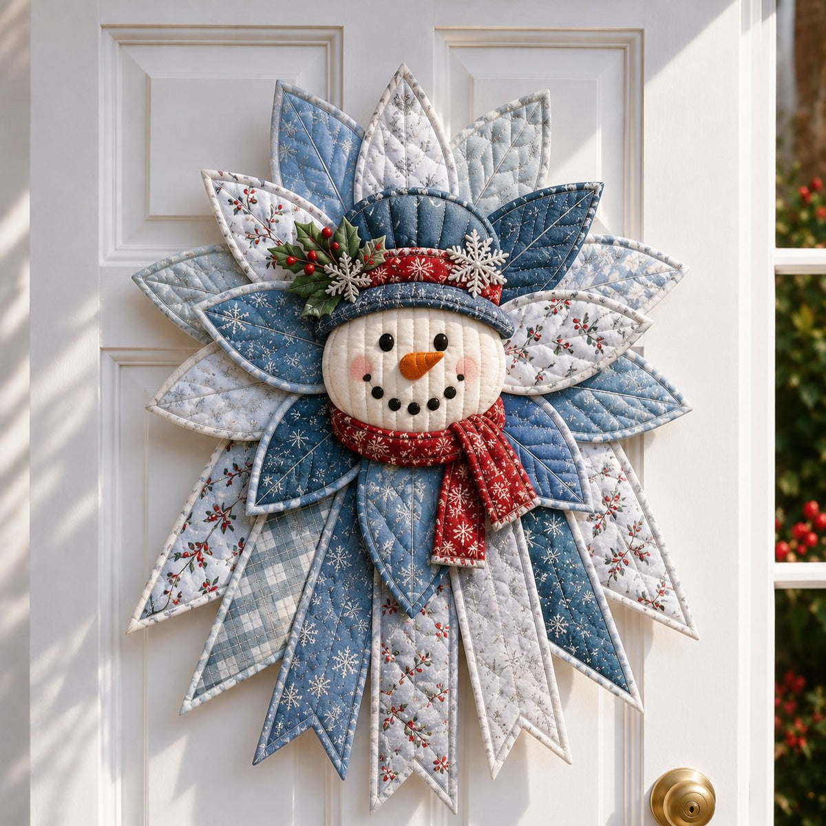 Peppermint Gingerbread Cheer - Oversized Christmas Character Quilted Door Hanger Sewing Kit