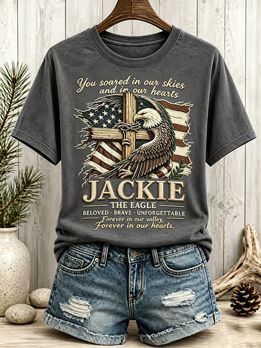 Retro In Loving Memory Of Jackie Rest In Peace Jackie Of Big Bear Valley A Legend. Forever In Our Hearts Print T-Shirt